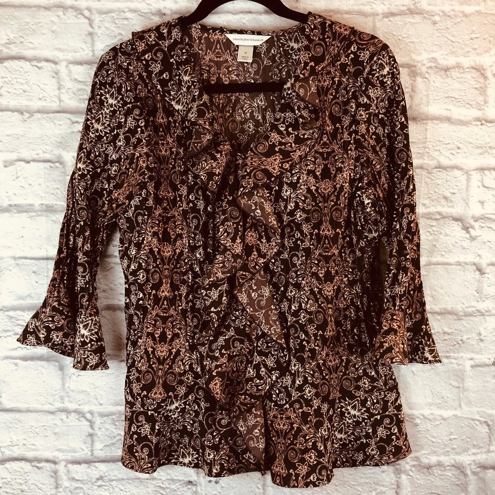 Christopher & Banks Frilly Top, M.